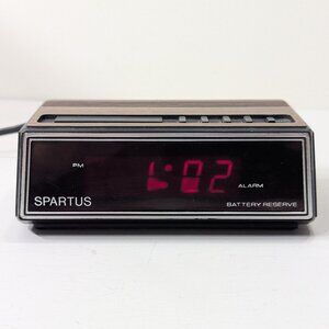 Vintage Spartus Alarm Clock Wired or Battery READ - AS IS